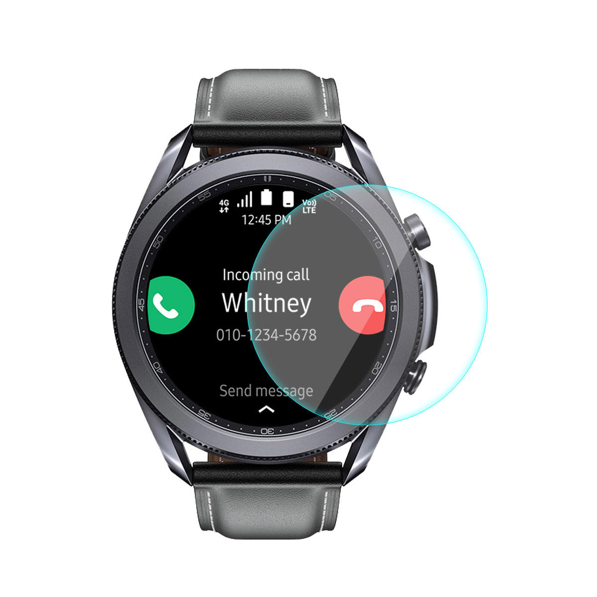 HAT PRINCE 0.2mm 9H 2.15D Arc Edge Tempered Glass Watch Screen Film for Samsung Galaxy Watch 3 45mm HAT PRINCE 0.2mm 9H 2.15D Arc Edge Tempered Glass Watch Screen Film for Samsung Galaxy Watch 3 45mm